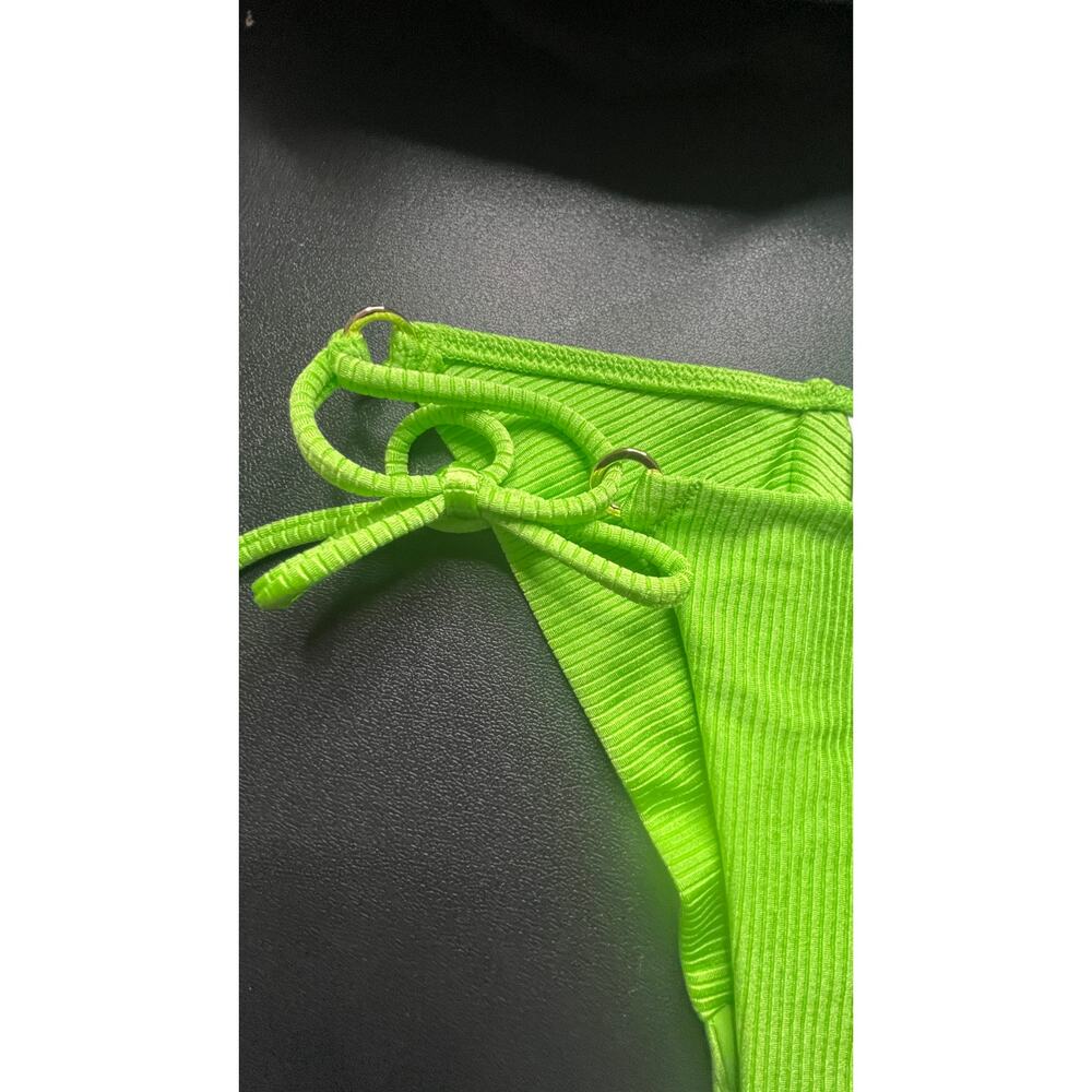 Aerie Lime Green Cheekiest RIbbed Bikini Bottoms Size XXS New - Picture 5 of 6